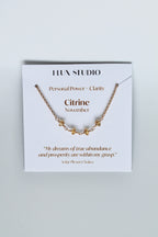 Birthstone Bar Necklace - Citrine (November) - Personal Power