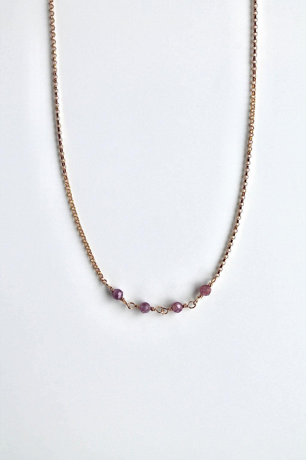 Birthstone Bar Necklace - Ruby (July) - Passion