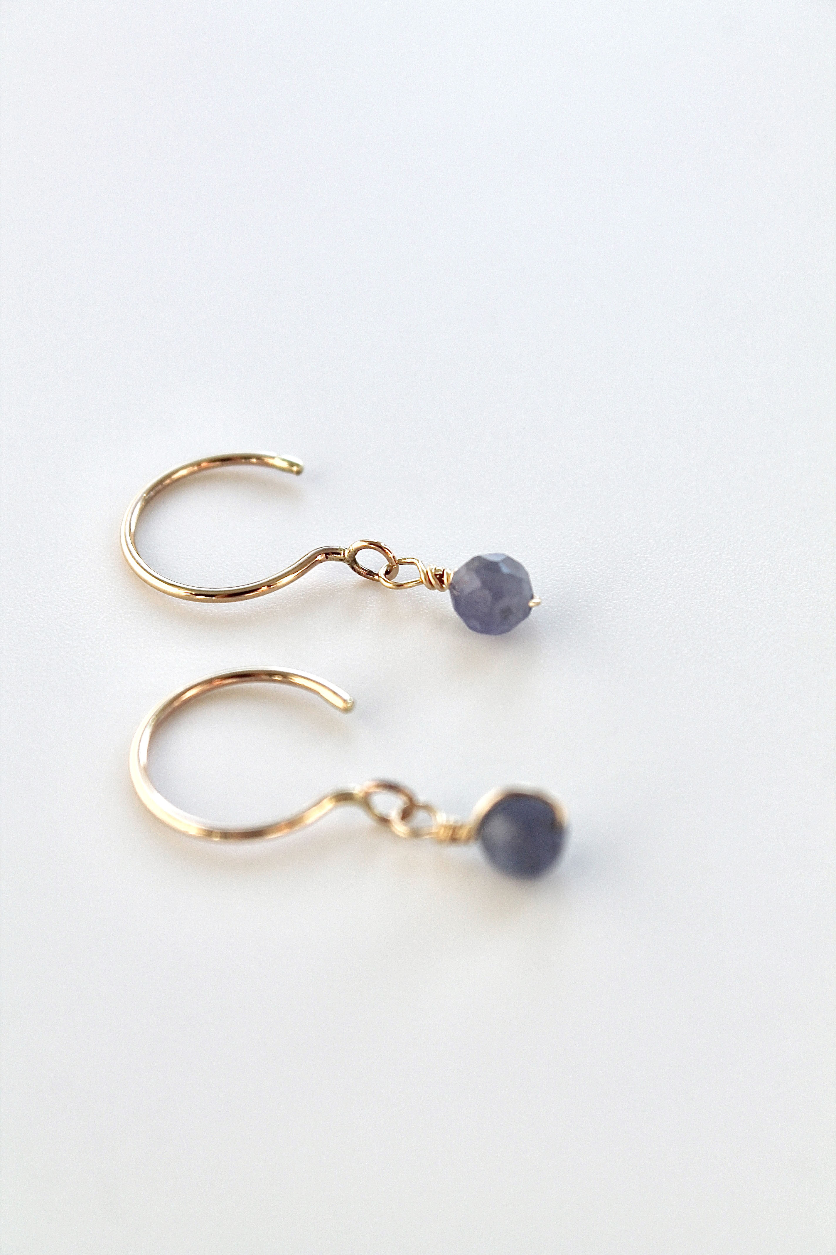 Threader Hoops (Tanzanite)