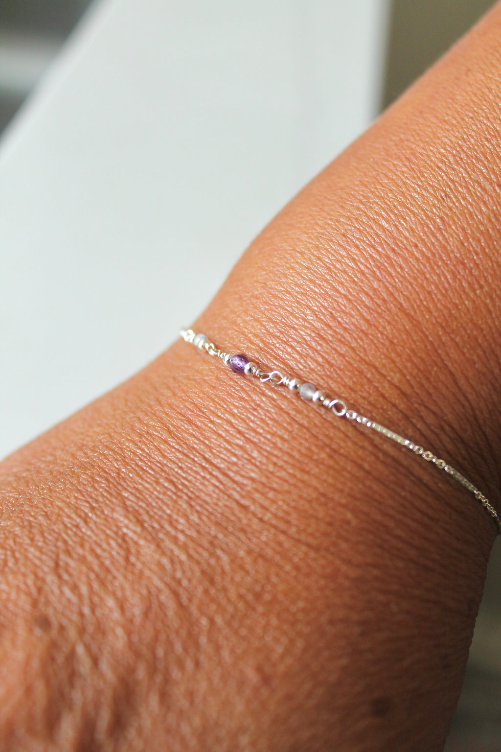 Focus Healing Bracelet (Labradorite & Amethyst)