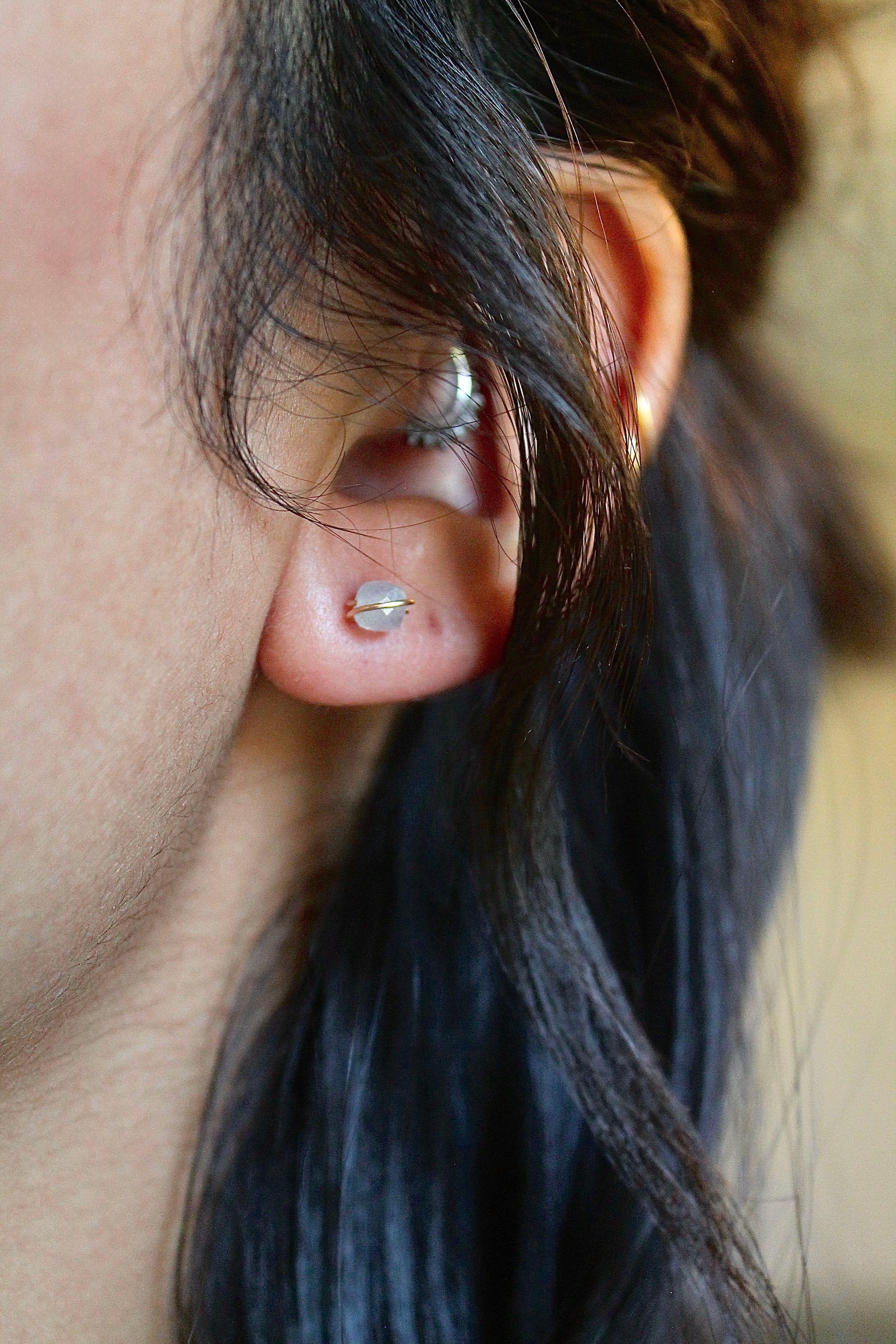 Birthstone Studs - Aquamarine (March) - Emotional Depth