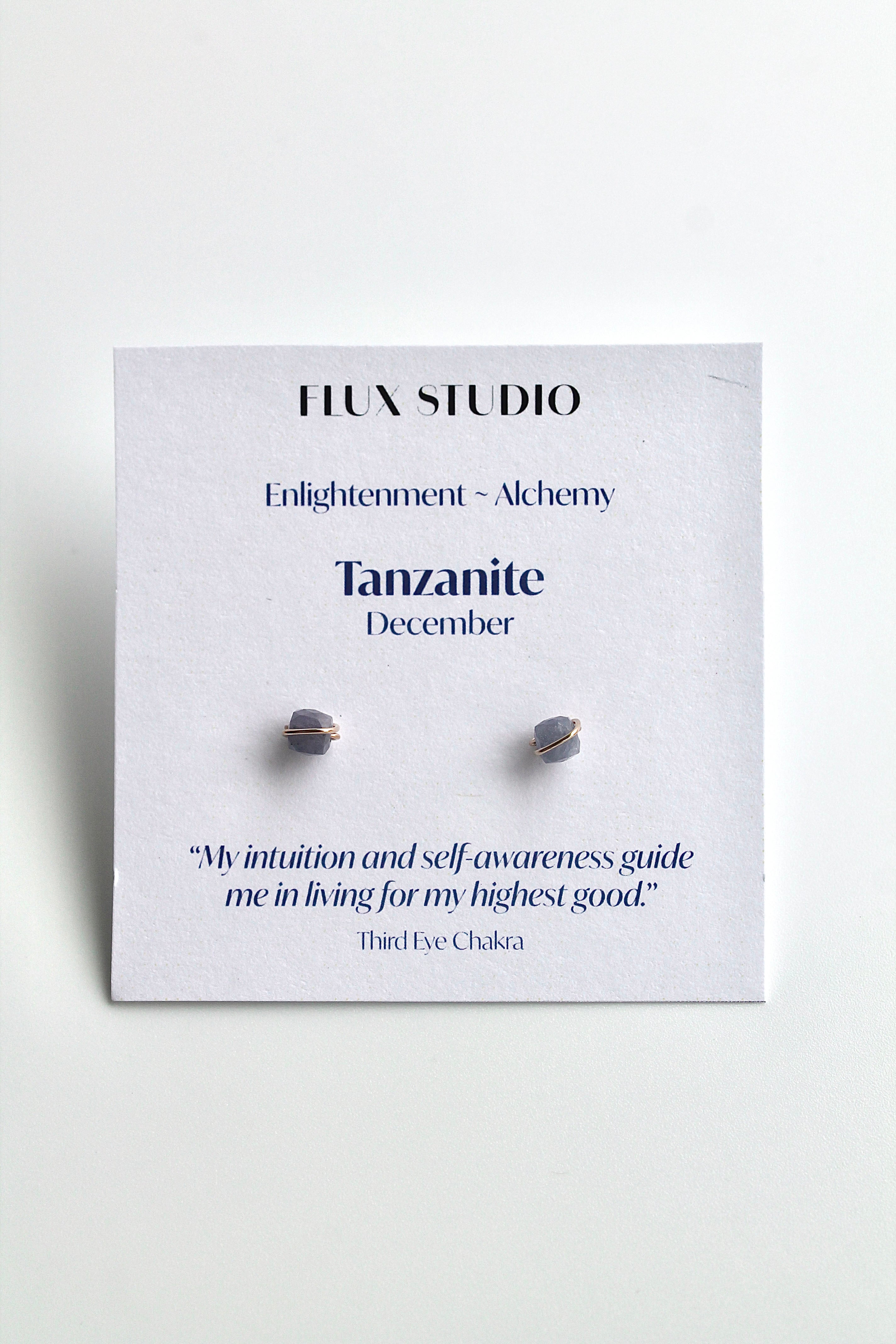 Birthstone Studs - Tanzanite (December) - Enlightenment