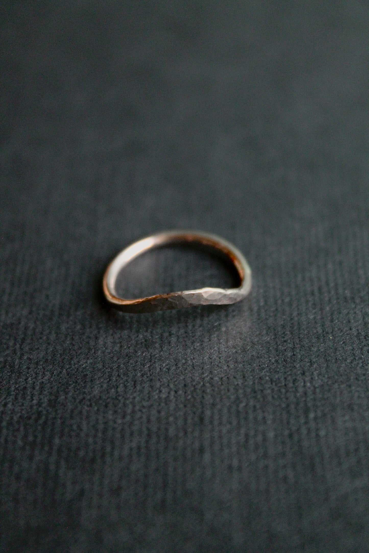 WAVE HAMMERED RING - 14K GOLD FILLED