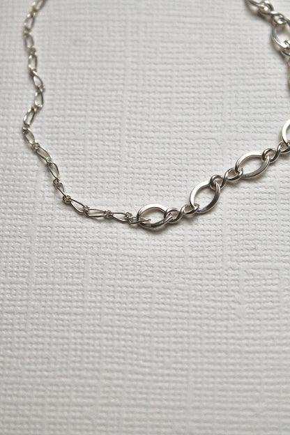 DUO CHAIN BRACELET (THIN) - STERLING SILVER