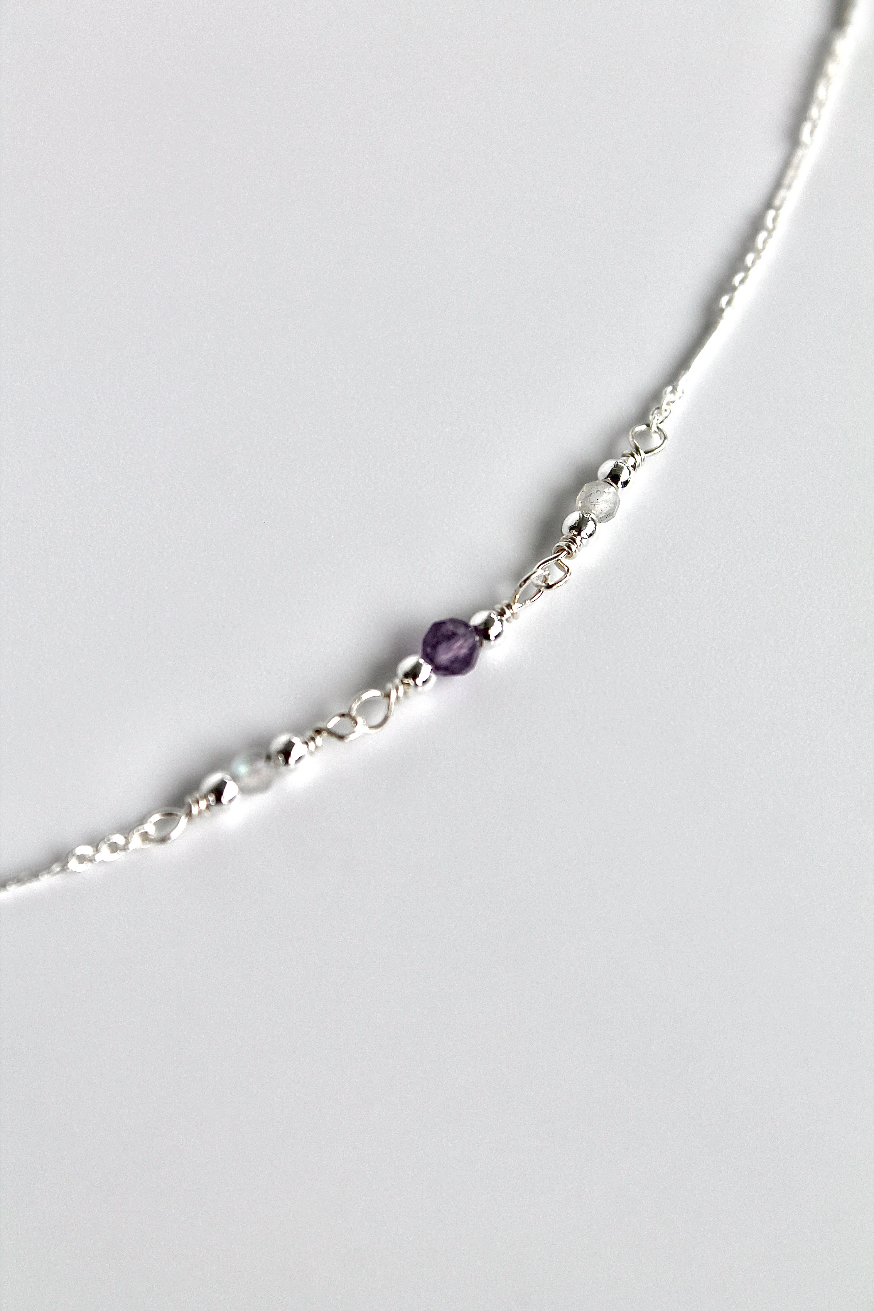 Focus Healing Bracelet (Labradorite & Amethyst)