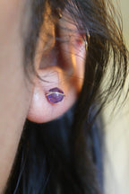 Birthstone Studs - Amethyst (February) - Serenity
