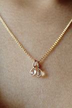 "April Showers" Resin Multi Raindrop Necklace