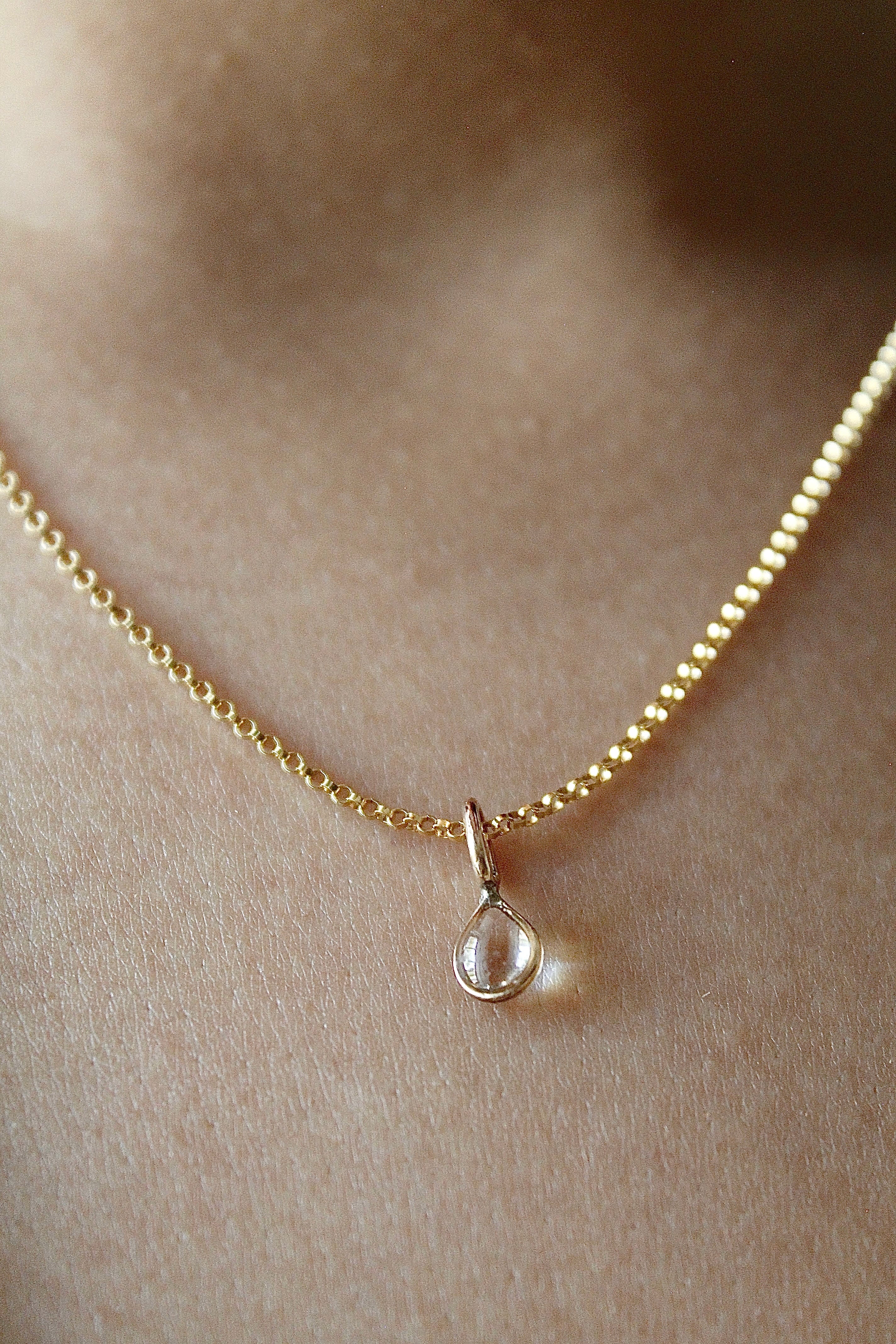 "April Showers" Resin Multi Raindrop Necklace