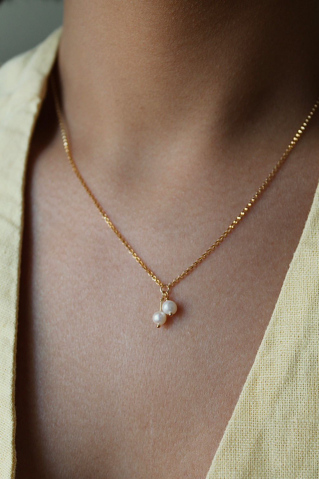 Lily of the Valley & Freshwater Pearl Necklace