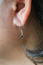 Threader Hoops (Black Tourmaline)
