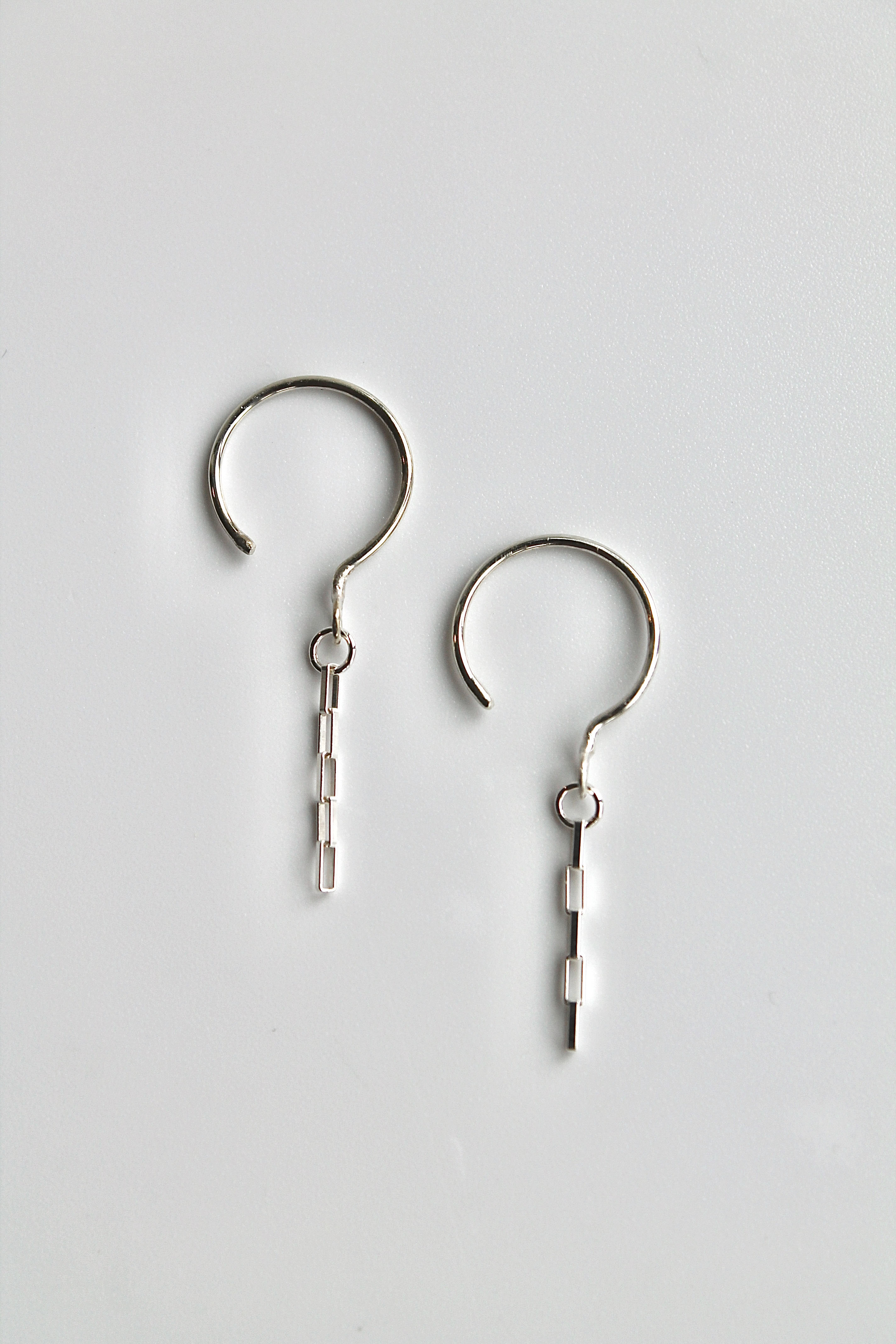 Threader Hoops (with Dangly Chain)