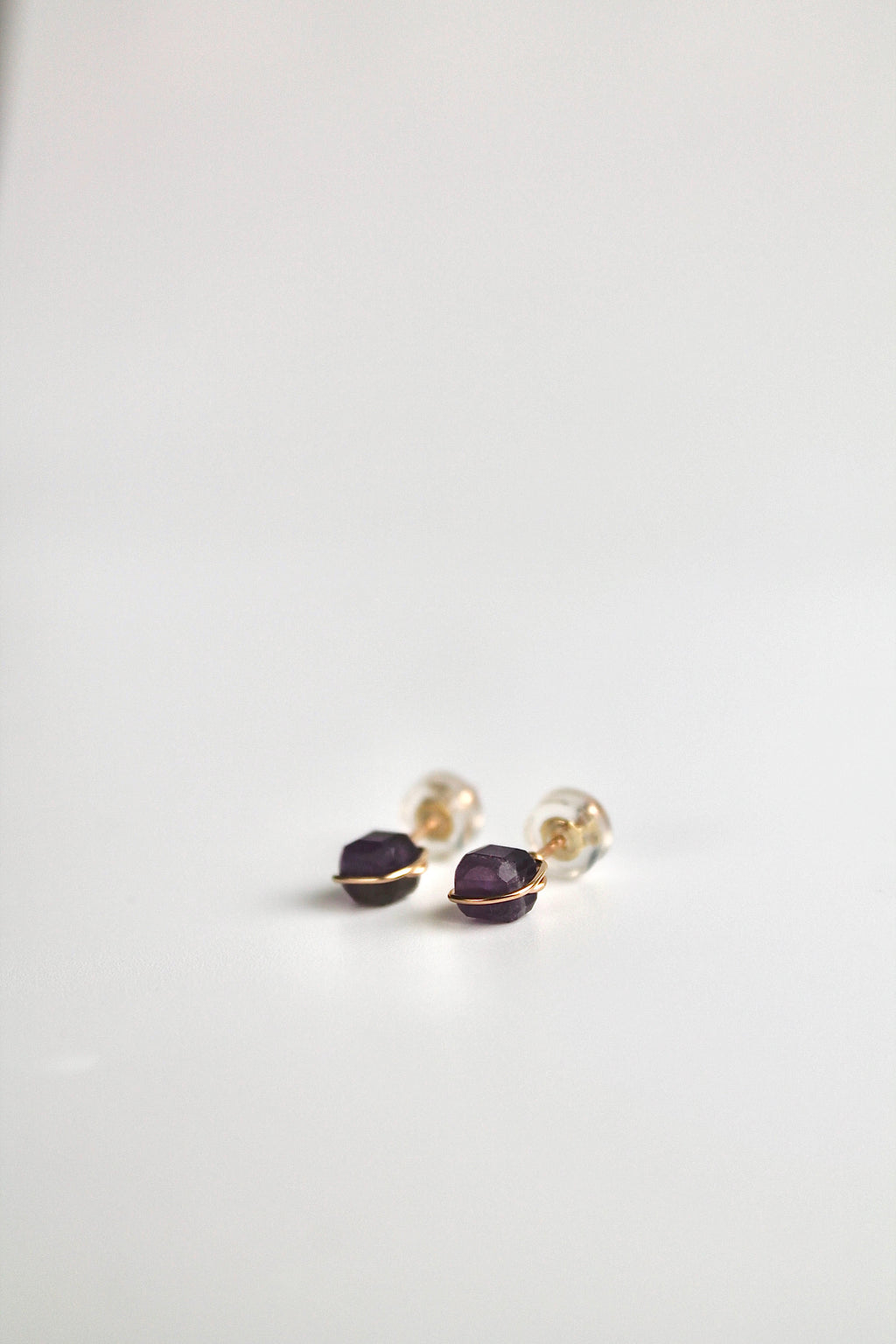 Birthstone Studs - Amethyst (February) - Serenity