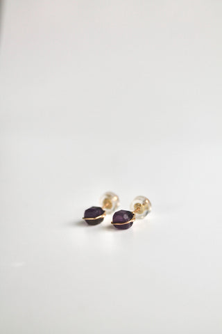 Birthstone Studs - Amethyst (February) - Serenity