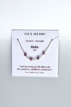 Birthstone Bar Necklace - Ruby (July) - Passion