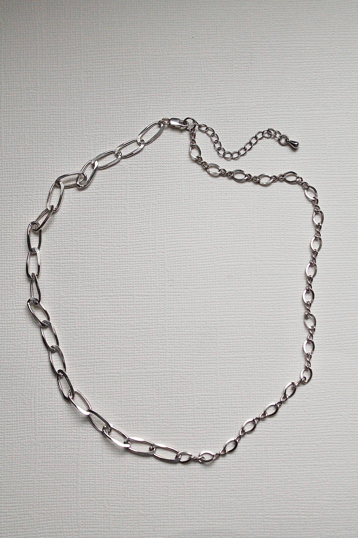 DUO CHAIN NECKLACE (THICK) - STERLING SILVER