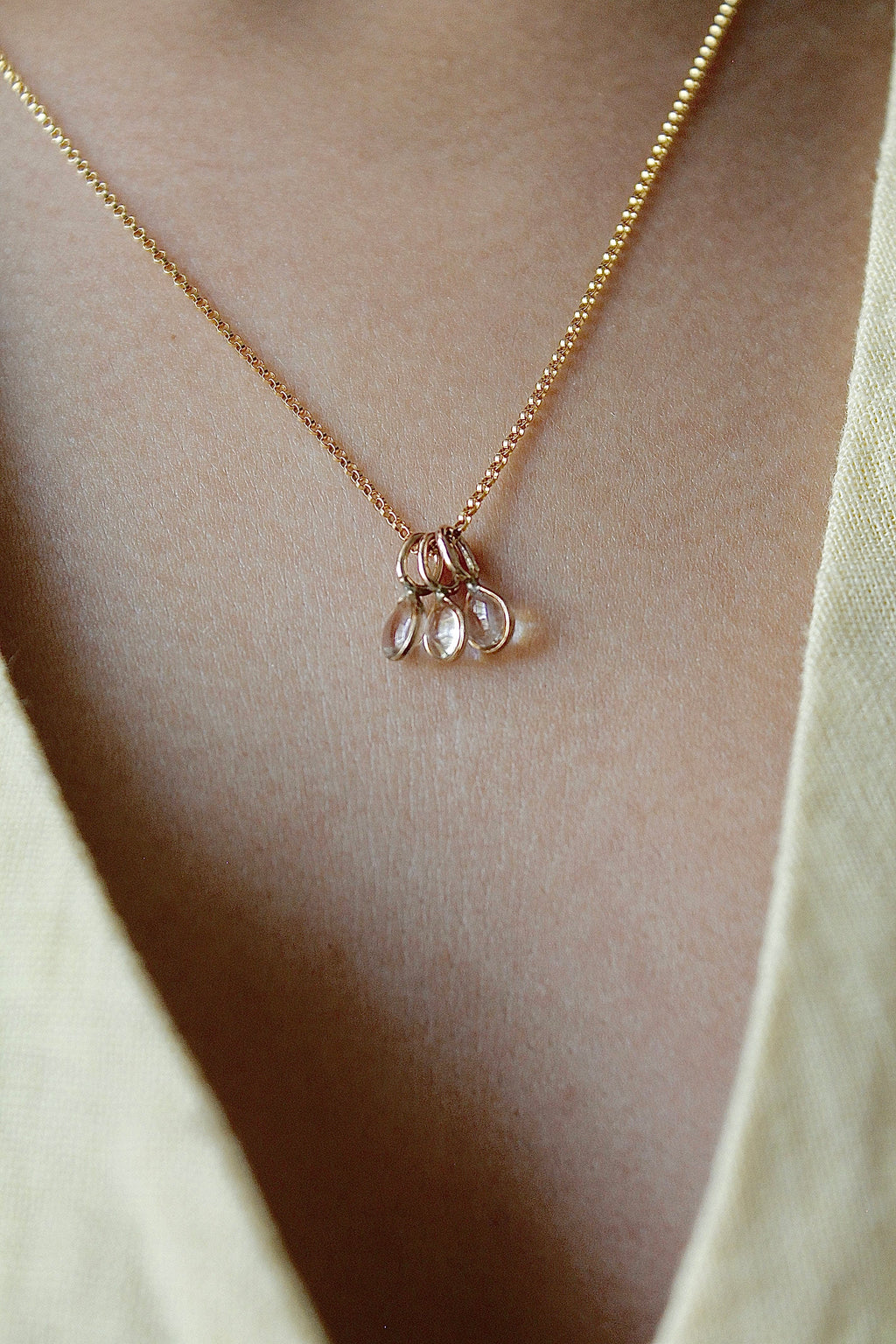 "April Showers" Resin Multi Raindrop Necklace