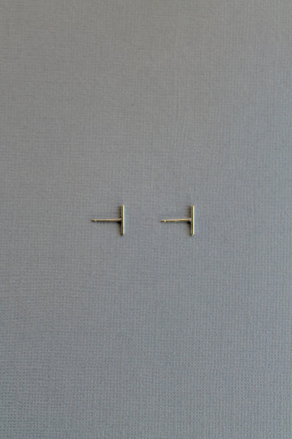 THIN T-BAR STUDS - STERLING SILVER