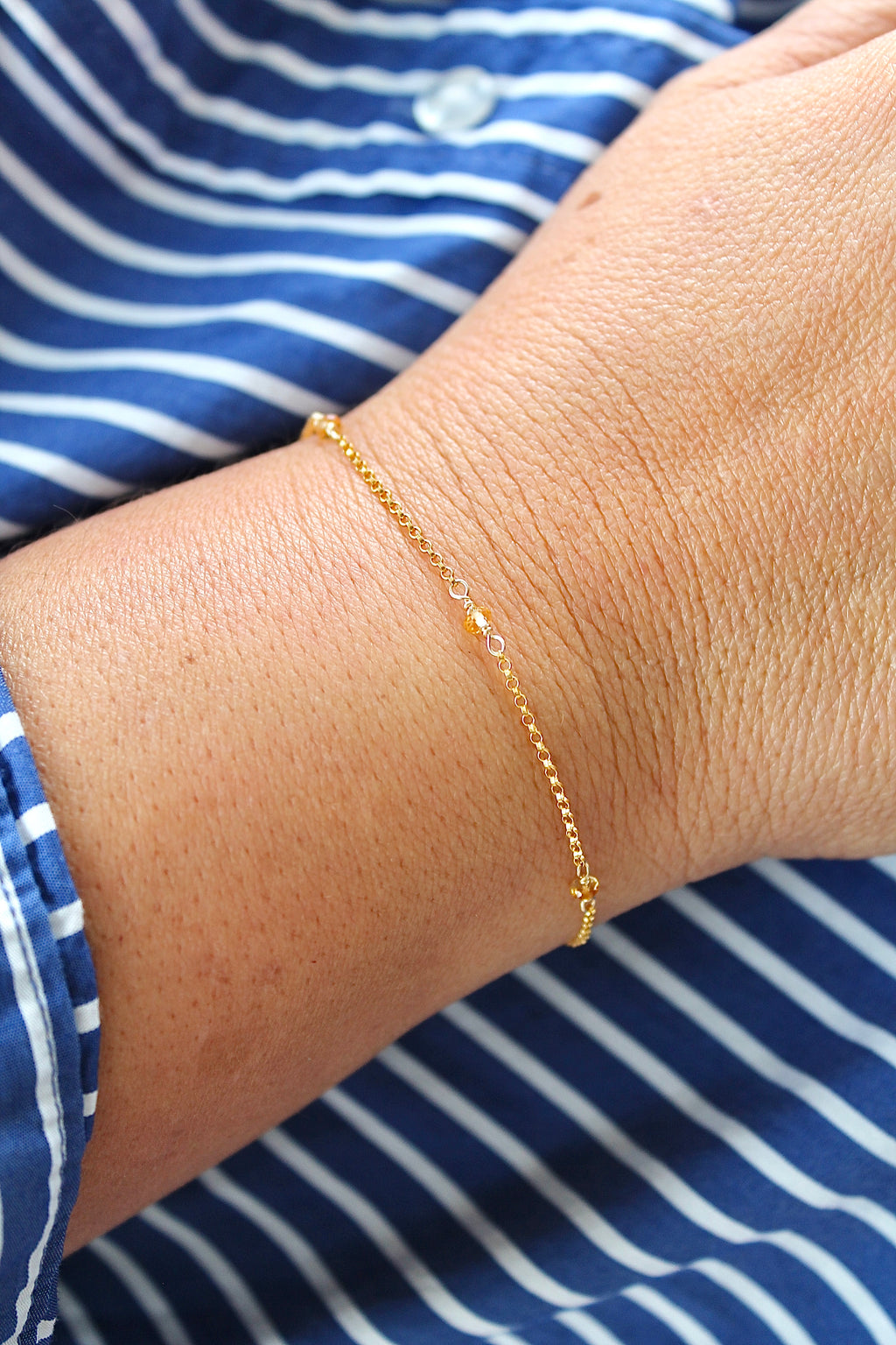 Bracelet multi-pierres de naissance - Citrine (novembre) - Force personnelle