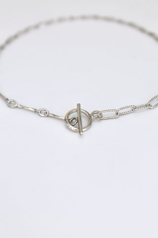 Toggle Clasp Patchwork Chain Bracelet