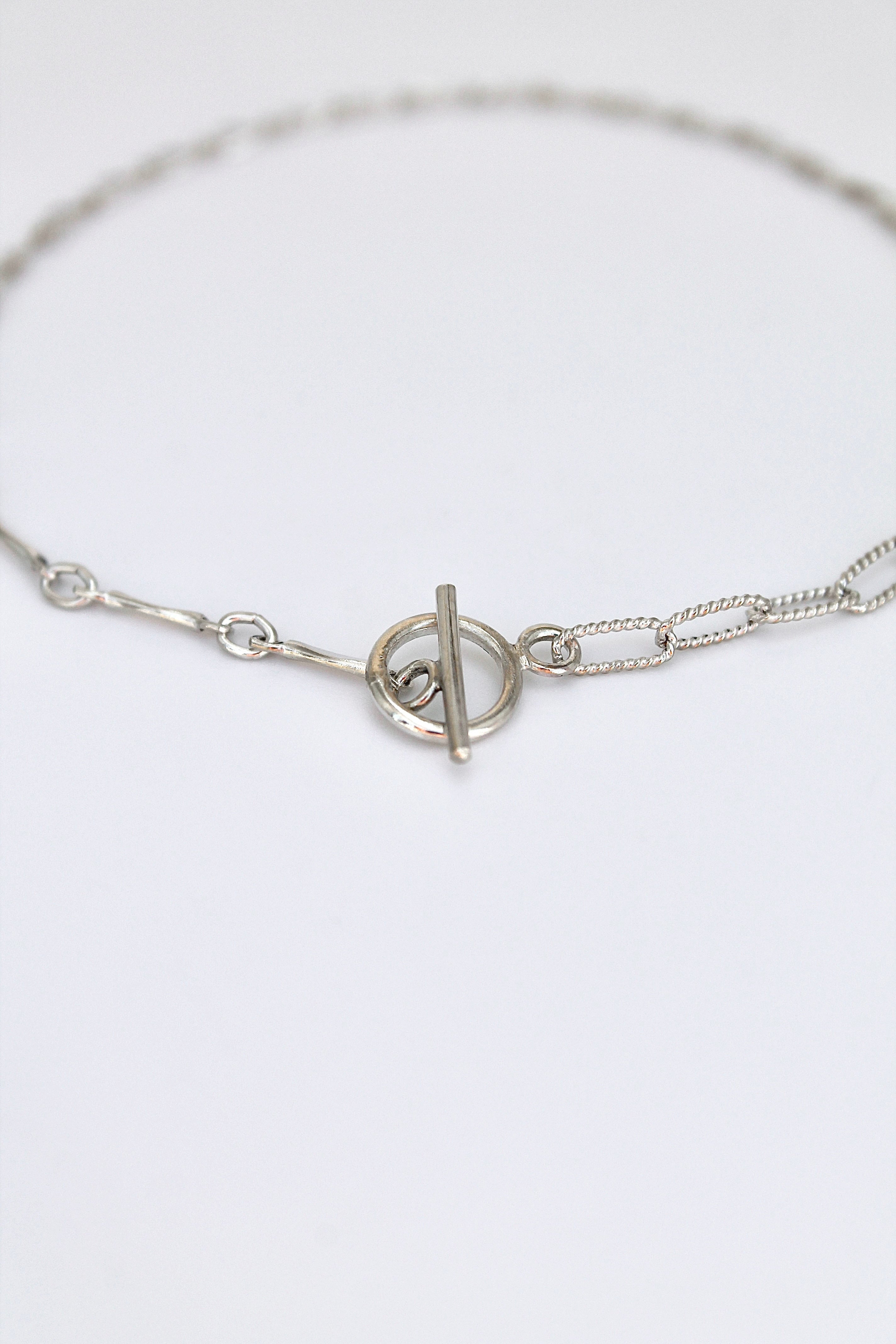 Toggle Clasp Patchwork Chain Bracelet