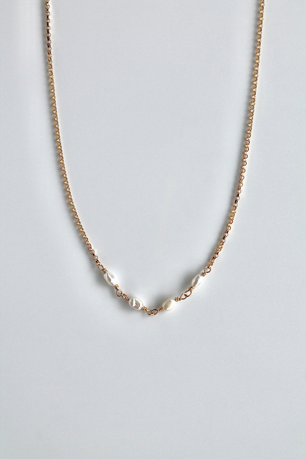 Birthstone Bar Necklace - Freshwater Pearl (June) - Purity