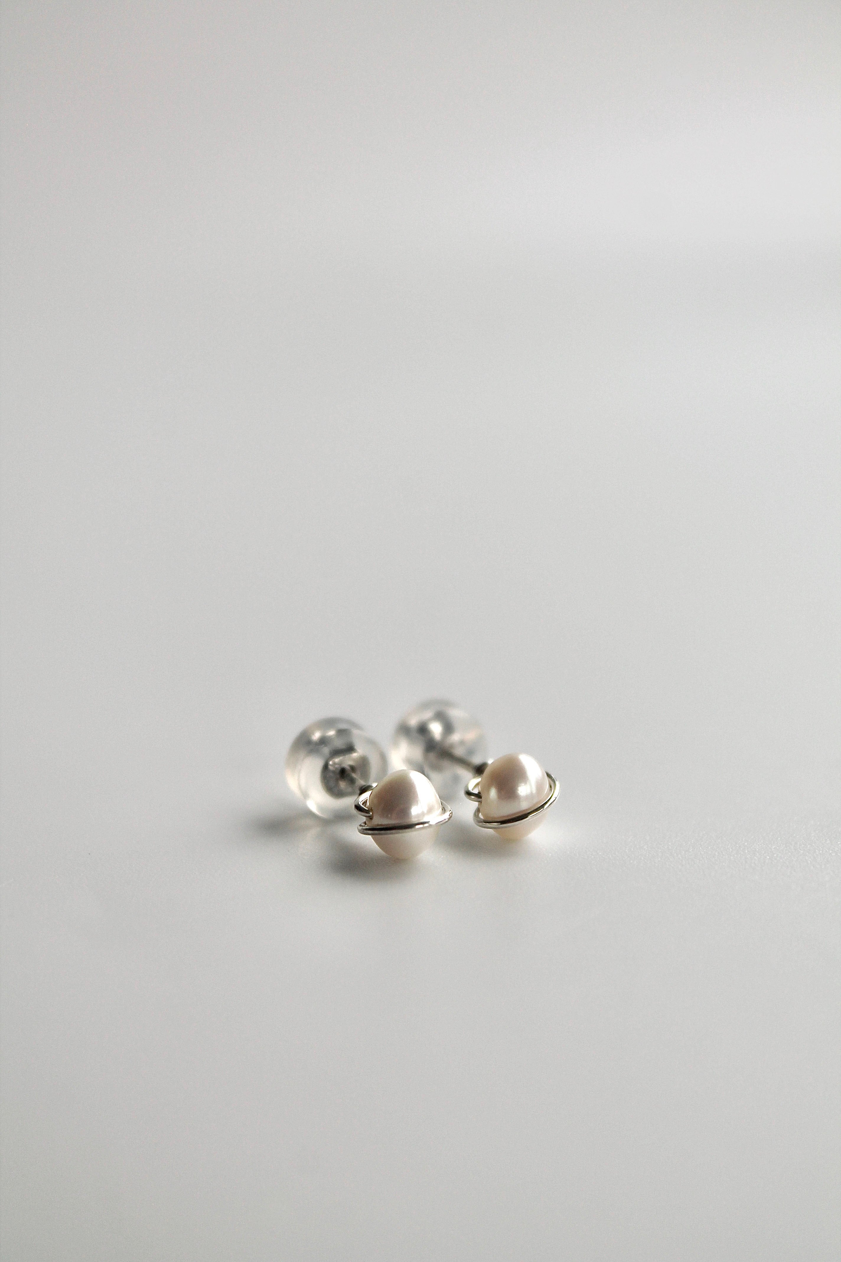 Boucles d'oreilles pierre de naissance - Perle d'eau douce (juin) - Pureté