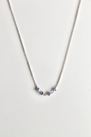 Birthstone Bar Necklace - Tanzanite (December) - Enlightenment