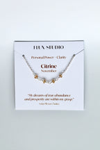 Birthstone Bar Necklace - Citrine (November) - Personal Power