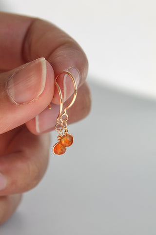Threader Hoops (Carnelian)