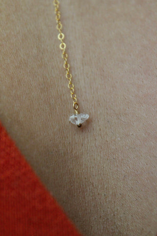 Herkimer Diamond Lariat Necklace