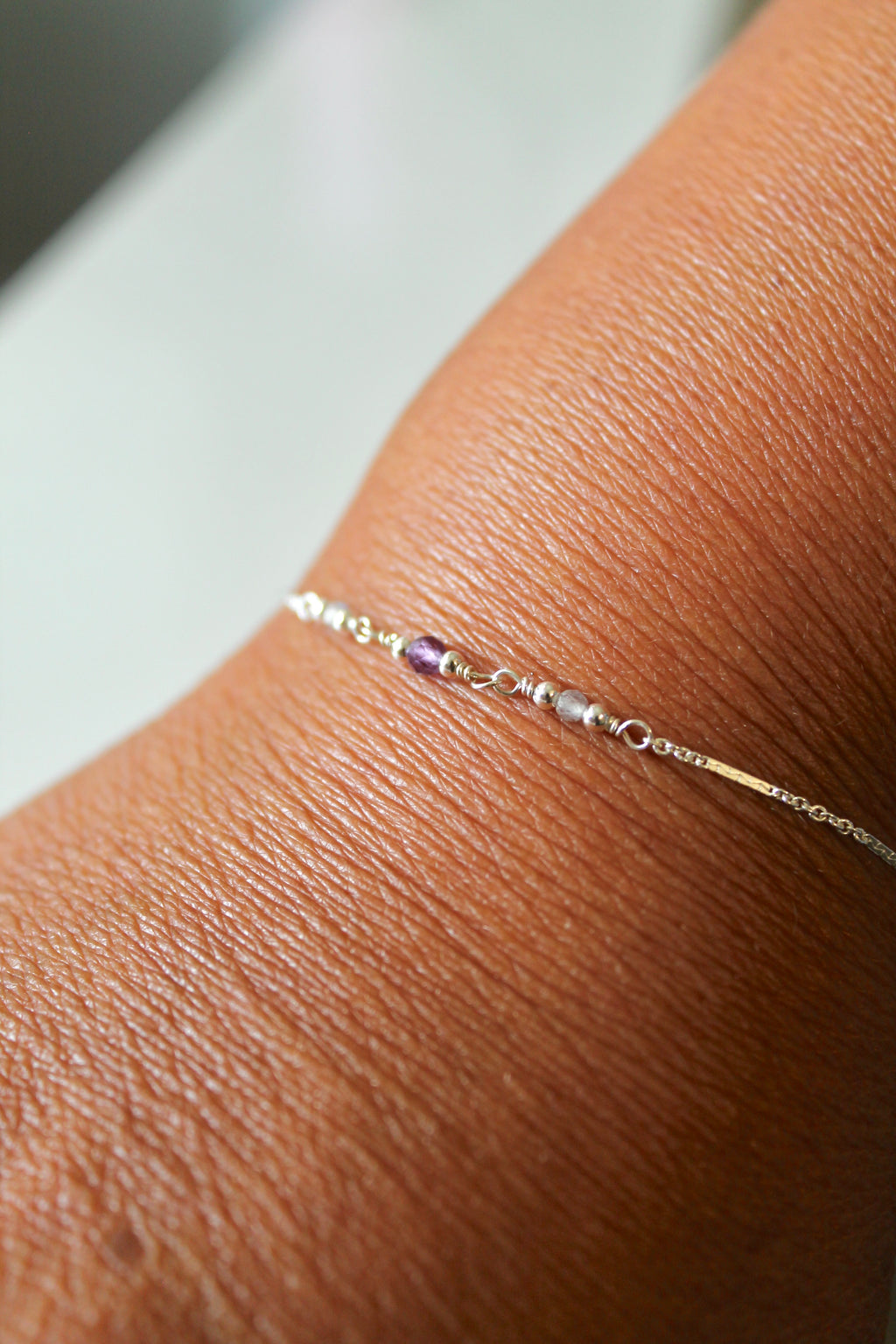 Focus Healing Bracelet (Labradorite & Amethyst)