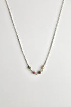 Collar con barra de piedra natal - Turmalina (octubre) - Alineación