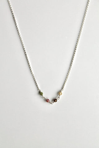 Birthstone Bar Necklace - Tourmaline (October) - Alignment