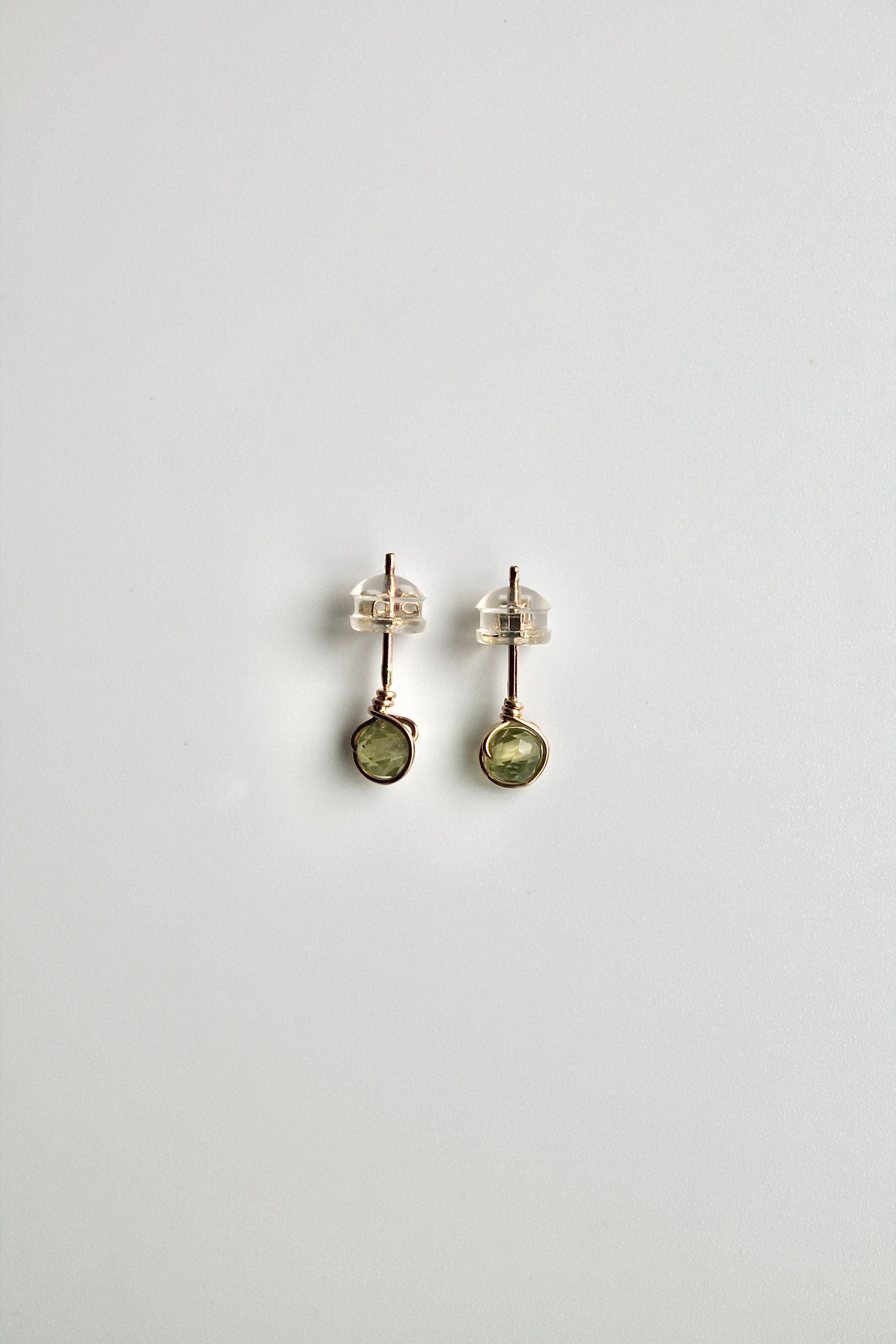 Birthstone Studs - Peridot (August) - Good Fortune