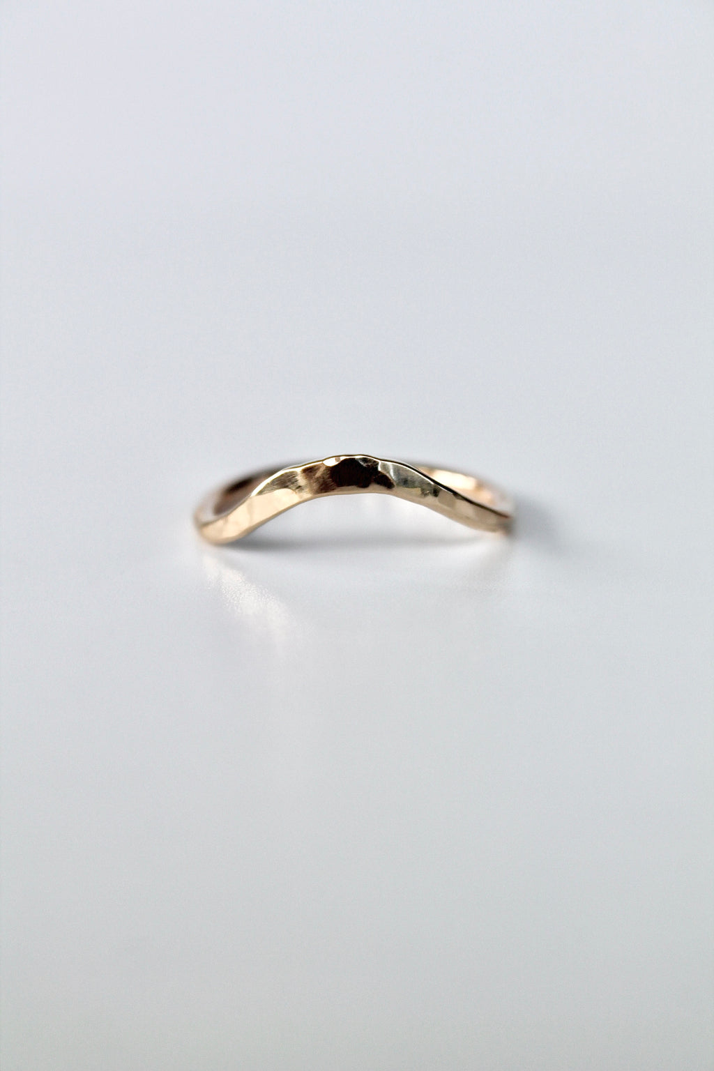 Wave Hammered Band Ring