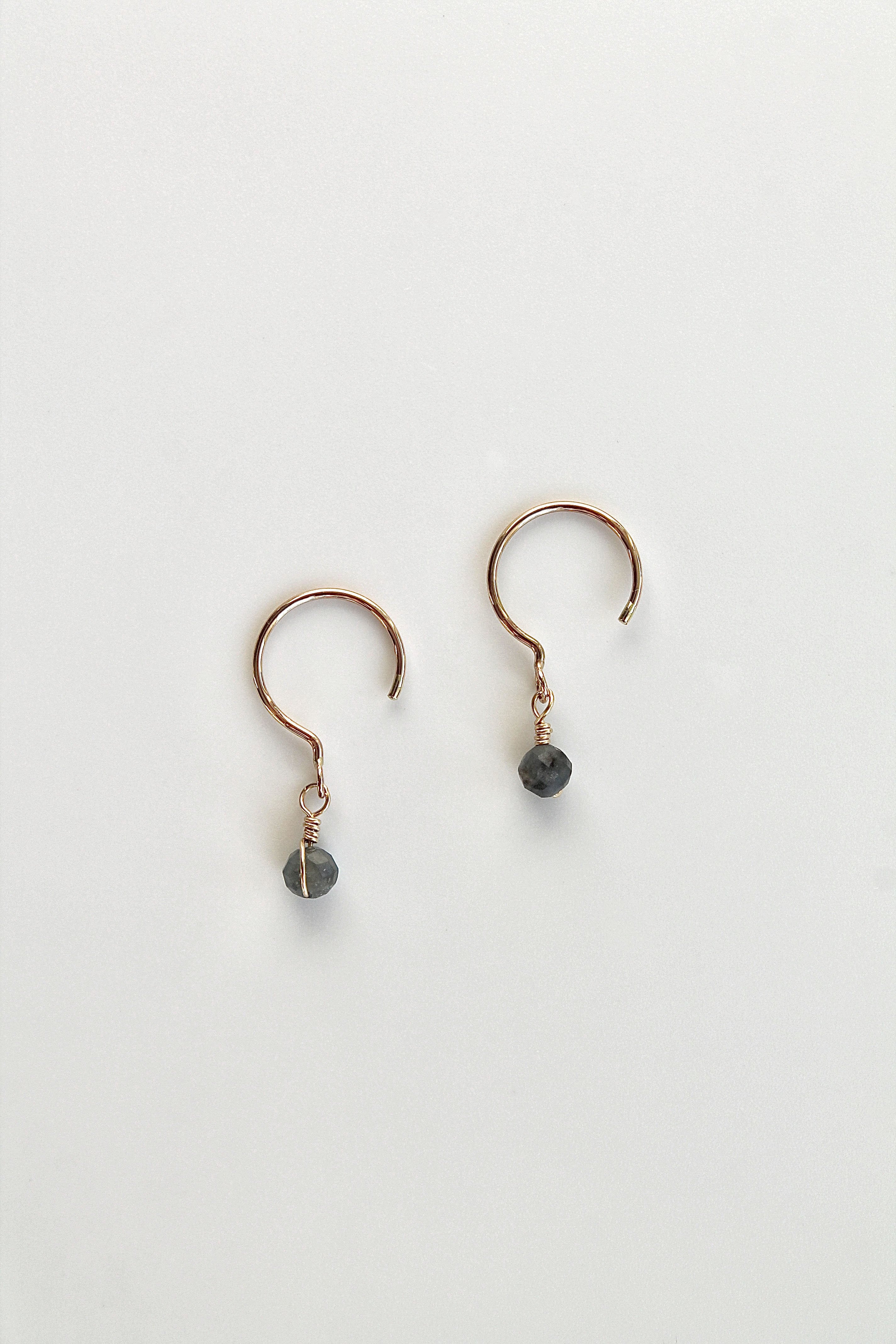 Threader Hoops (Sapphire)
