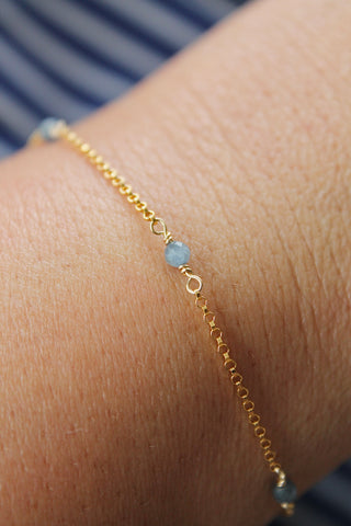 Bracelet multi-pierres de naissance - Saphir (Septembre) - Sagesse