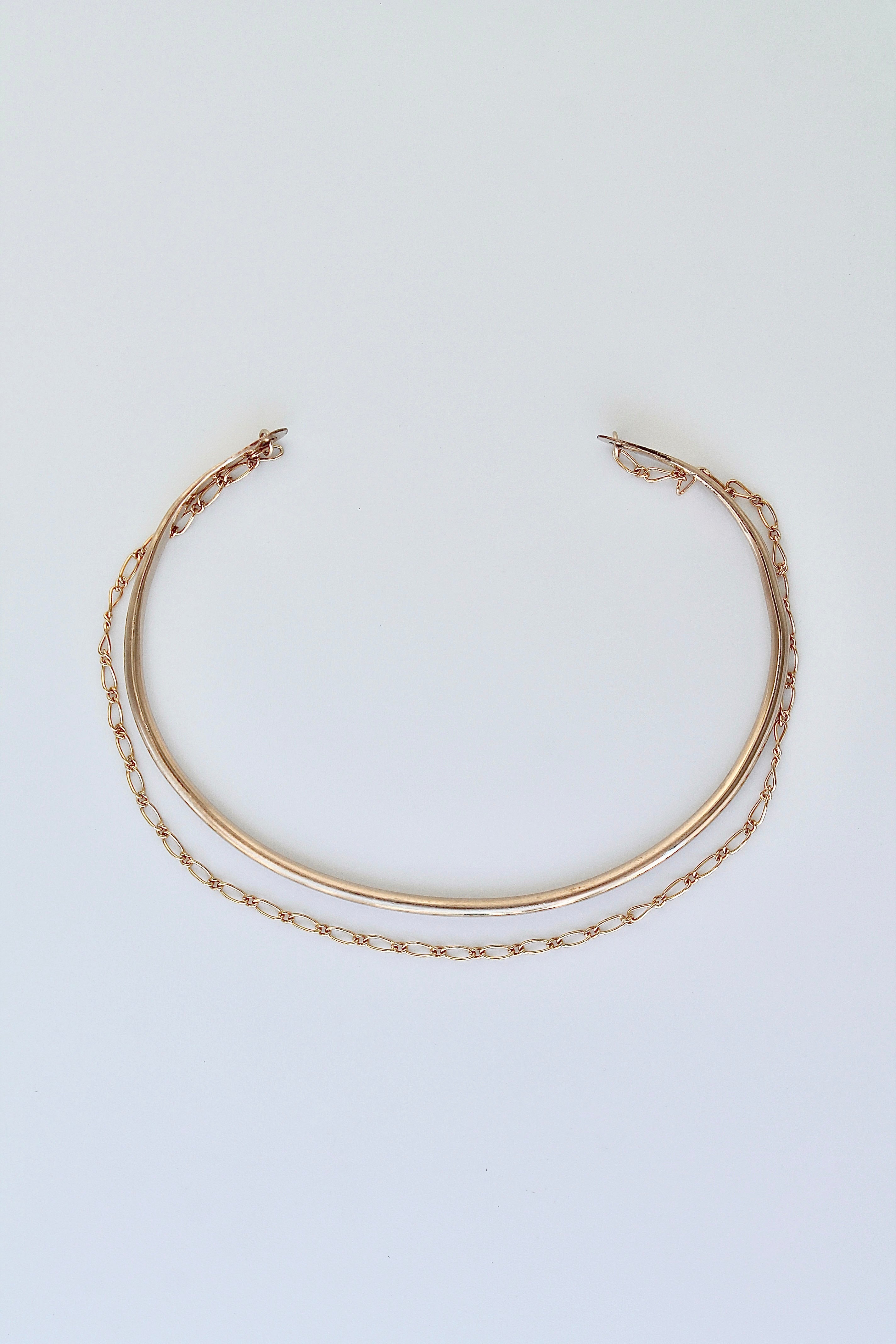 Cuff & Chain Open Bangle