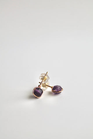 Birthstone Studs - Amethyst (February) - Serenity