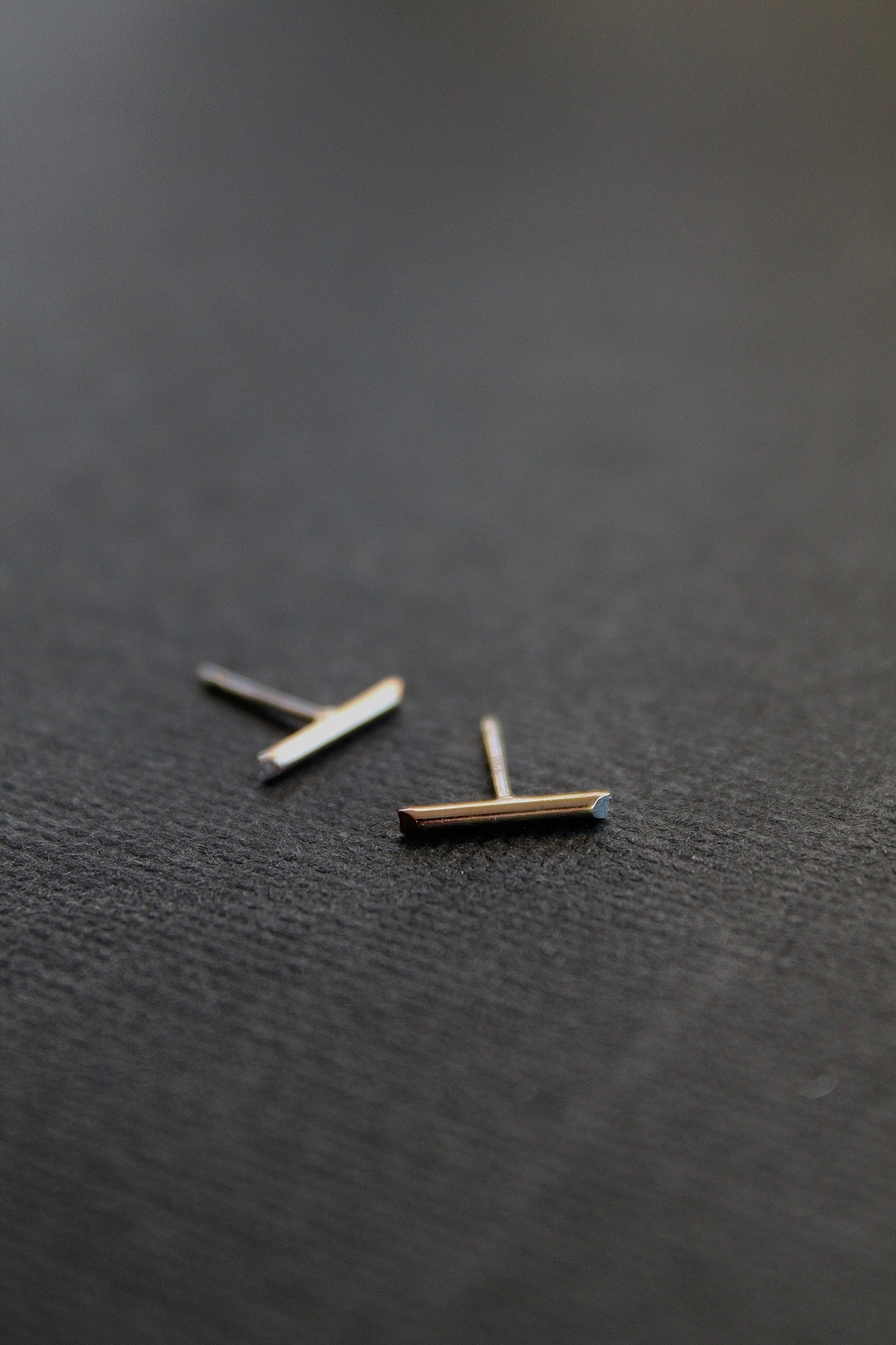 THIN T-BAR STUDS - 14K GOLD FILLED