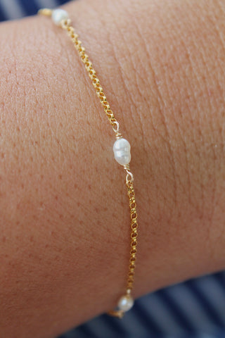 Multi Birthstone Bracelet - Freshwater Pearl (June) - Purity