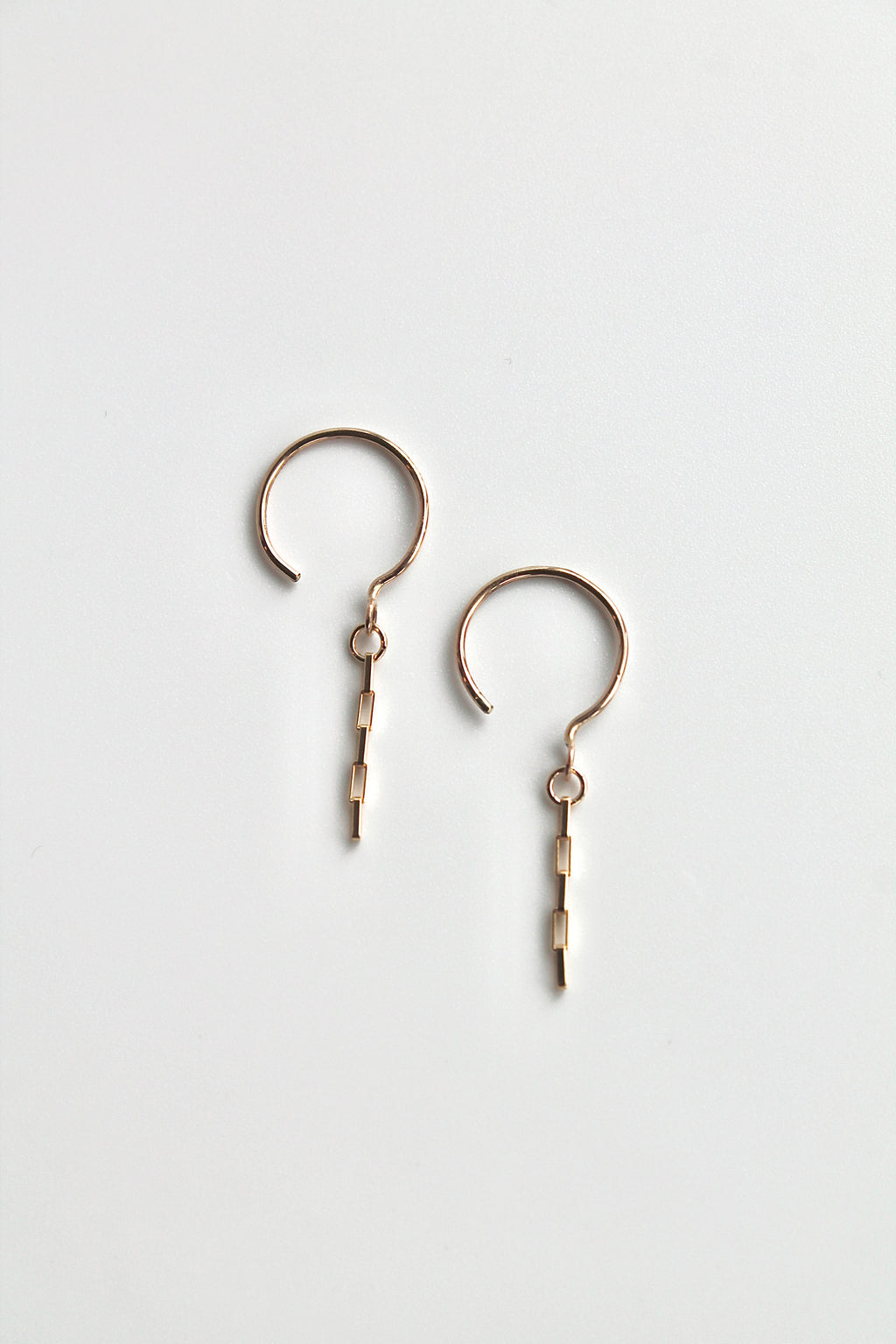 Threader Hoops (with Dangly Chain)