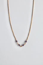 Birthstone Bar Necklace - Amethyst (February) - Serenity