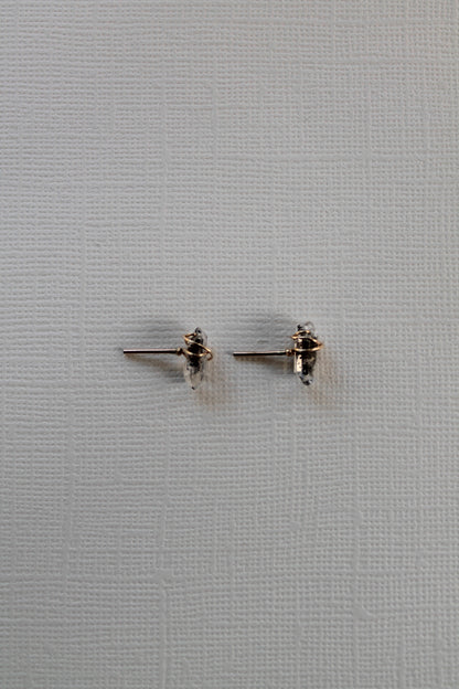 HERKIMER DIAMOND STUDS - 14K GOLD FILLED