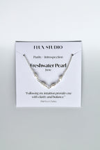 Birthstone Bar Necklace - Freshwater Pearl (June) - Purity