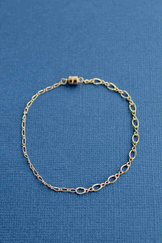 DUO CHAIN BRACELET (THIN) - 14K GOLD FILLED