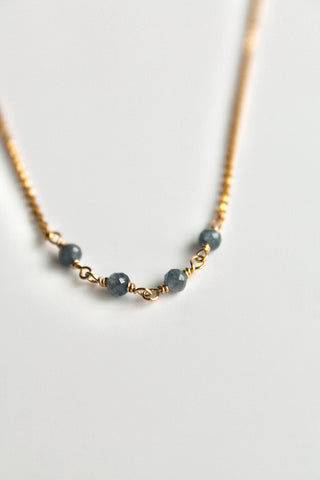 Birthstone Bar Necklace - Sapphire (September) - Wisdom