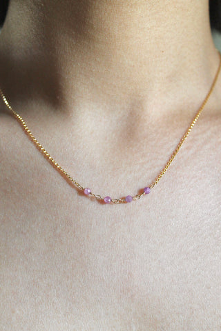 Birthstone Bar Necklace - Ruby (July) - Passion