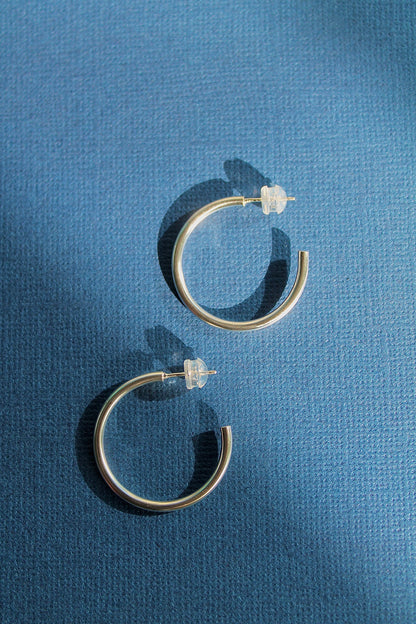 CLASSIC HOOPS (LARGE) - STERLING SILVER