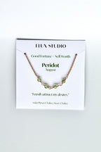 Birthstone Bar Necklace - Peridot (August) - Good Fortune
